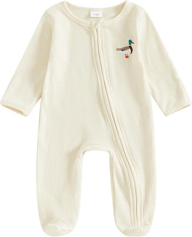 Newborn Baby Boy Clothes Bear Tractor Footie Romper Waffle Onesie Coming Home Jumpsuit Western Farm Fall Outfit in Kuwait