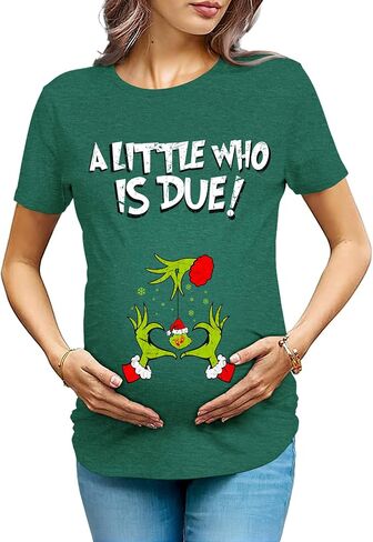 Maternity Shirts for Halloween Thanksgiving Pregnancy Clothes Funny Skeleton Pumpkin Pregnant Announcement Tshirt in Kuwait