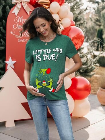 Maternity Shirts for Women Halloween Thanksgiving Pregnancy Tops | Crew Neck, Short Sleeve, Pregnant Announcement, Comfortable Outfits in Saudi Arabia