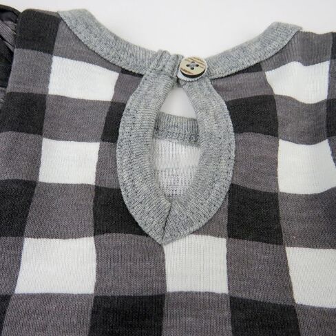 3 Pack Long Sleeve Side Snap Ruffle Shoulder Bodysuit 100% Organic Cotton for Infant Baby and Toddler Girls in Kuwait