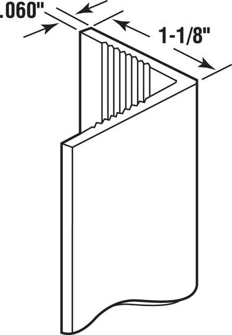 Prime-Line MP10067 Corner Shield Perforated, 1-1/8 In. x 48 in, Vinyl Construction, White (5 Pack) in Saudi Arabia
