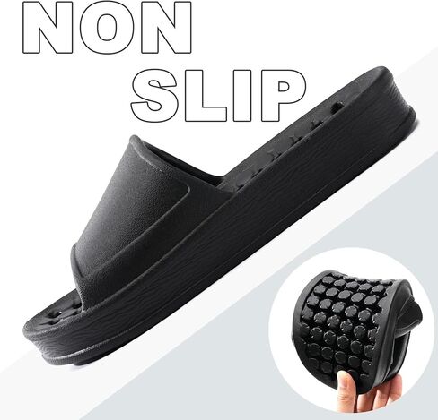 أحذية دش للنساء والرجال مع ثقوب الصرف تدليك صندل شريحة شريحة ناعمة مملوءة بانزلاق شرائح بركة سباحة راحة سميكة صالة ألعاب رياضية سميكة أحذية دش تجفيف سريع الحمام سبا in Kuwait