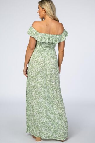 Pinkblush Floral Shulk قبالة فستان الكتف Maxi Maxi in Kuwait