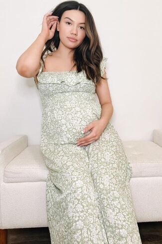 Pinkblush Floral Shulk قبالة فستان الكتف Maxi Maxi in Kuwait