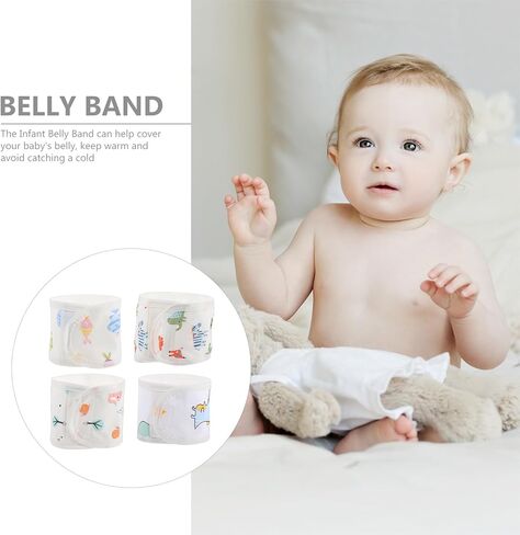 Healifty 4pcs Baby Belly Band for Nevel Cotton Cotton Baby in Kuwait