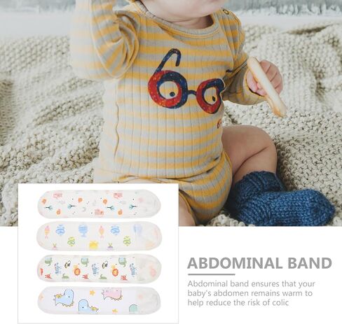 Healifty 4pcs Baby Belly Band for Nevel Cotton Cotton Baby in Kuwait