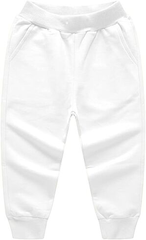 Toddler Baby Boy's Pull On Cotton Jogger Pants Stretch Knit Pants Infant Girls Athletic Sweatpants Bottoms in Saudi Arabia