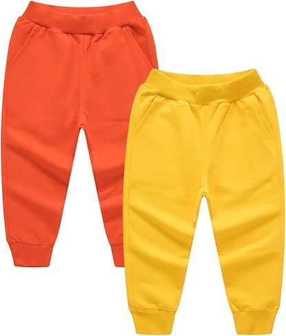 Toddler Baby Boy's Pull On Cotton Jogger Pants Stretch Knit Pants Infant Girls Athletic Sweatpants Bottoms in Saudi Arabia