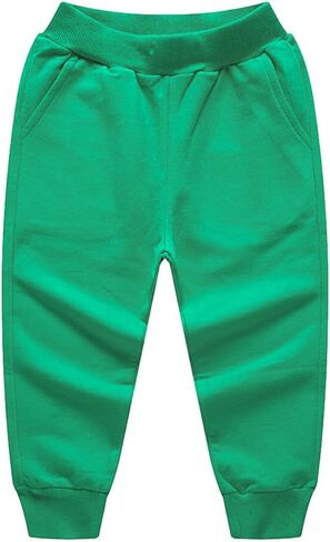 Toddler Baby Boy's Pull On Cotton Jogger Pants Stretch Knit Pants Infant Girls Athletic Sweatpants Bottoms in Saudi Arabia