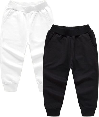 Toddler Baby Boy's Pull On Cotton Jogger Pants Stretch Knit Pants Infant Girls Athletic Sweatpants Bottoms in Saudi Arabia