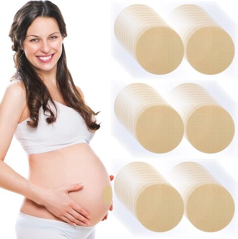 30 PCS BENLANCY BELLY BUNLY COVER SPATH 2.16 "غطاء زر البطن القابل لإعادة الاستخدام قابلة لإعادة الاستخدام لحمل الأمومة (على شكل زهرة ، شفاف ، أبيض) in Kuwait