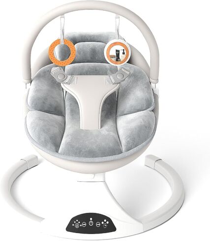 FEITIONG Baby Rocker|Bluetooth Baby Swing 5-Speed Motion & Comfort Design | Portable Infant Chair with Machine-Washable Seat (0-12M, 20lb) in Saudi Arabia