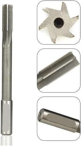 W6542 HSS Machine Tool Reamer H7, 1mm- 12mm Straight Shank Chuck Machine Tool Reamer Straight Slot Reamer Milling Cutter(10mm H7) in Kuwait