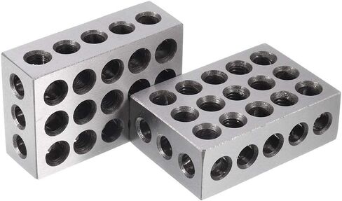 2pcs 25x50x75mm كتل 23 ثقوبًا متوازيًا كتلة المخرطة دقة 0.005 ملم in Saudi Arabia