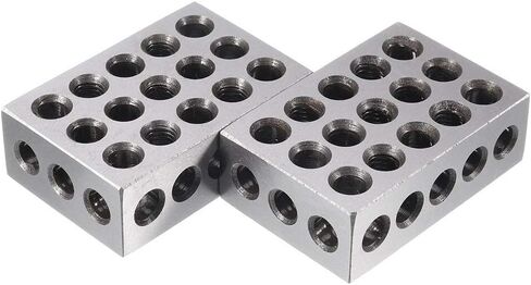 2pcs 25x50x75mm كتل 23 ثقوبًا متوازيًا كتلة المخرطة دقة 0.005 ملم in Saudi Arabia