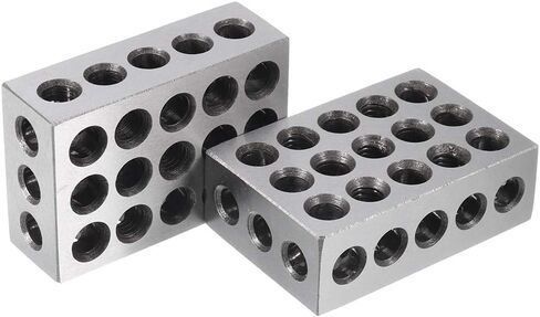 2pcs 25x50x75mm كتل 23 ثقوبًا متوازيًا كتلة المخرطة دقة 0.005 ملم in Saudi Arabia