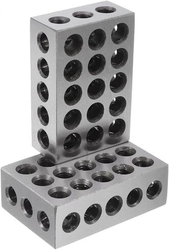 2pcs 25x50x75mm كتل 23 ثقوبًا متوازيًا كتلة المخرطة دقة 0.005 ملم in Saudi Arabia