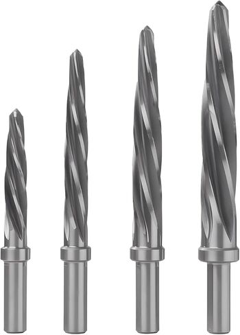 4 قطع HSS6542 M2 Taper Reamer مجموعة لعملية العمل المعدنية والسيارات والبناء مع حالة تخزين الألومنيوم in Saudi Arabia