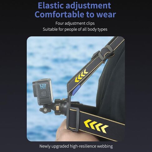 Chest Mount, Magnetic Quick Release Adjustable Chest Mount Harness for Sports Camera & Phone Adjustable Vest Style Chest Strap (TYPE1) in Saudi Arabia