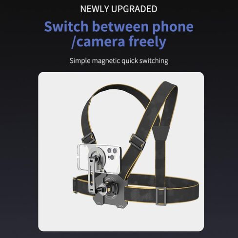 Chest Mount, Magnetic Quick Release Adjustable Chest Mount Harness for Sports Camera & Phone Adjustable Vest Style Chest Strap (TYPE1) in Saudi Arabia