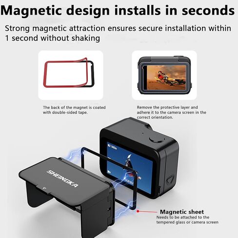Magnetic Hood for Insta360 Ace Pro2 Screen Hood, Folding Sunshade Holder Protective Cover Accessories in Saudi Arabia