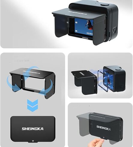 Magnetic Hood for Insta360 Ace Pro2 Screen Hood, Folding Sunshade Holder Protective Cover Accessories in Saudi Arabia