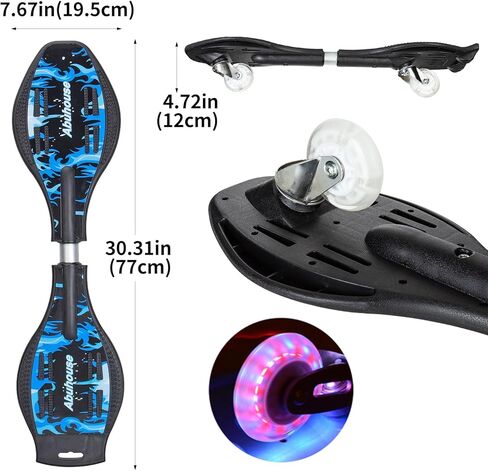 لوح التزلج Magnitt RipStik، عصا تمزق مدمجة خفيفة الوزن مع عجلات مضيئة لمزيد من الإثارة والمرح والرؤية، لوح تزلج Ripstick للأطفال والمراهقين in Kuwait
