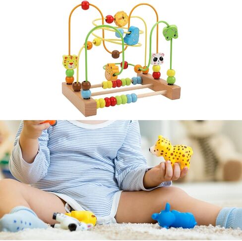 لعبة Maze Wooden Bead Maze التعليمية لتنمية تعلم الأطفال ، الفاكهة أ in Kuwait