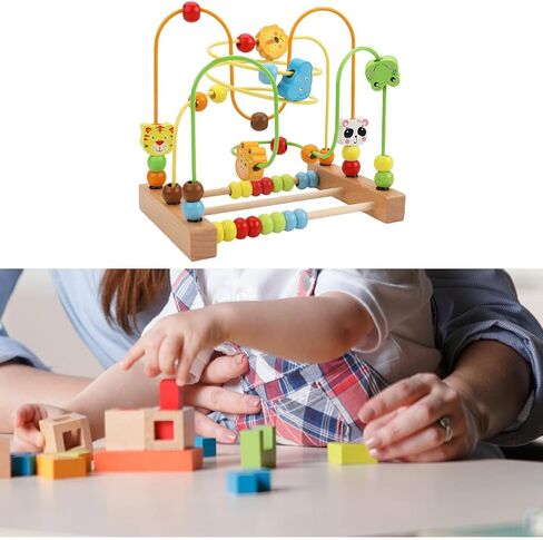 لعبة Maze Wooden Bead Maze التعليمية لتنمية تعلم الأطفال ، الفاكهة أ in Kuwait