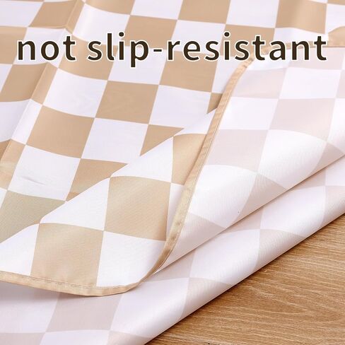 Baby Splat Mat for Under High Chair, 51 x 51 Inch | Polyester Splash Mat,Wipe-Clean, Thin & Light.Use As Food , Tablecloth, Picnic,Play ,Floor,Under High Chair Mat（Checked） in Saudi Arabia