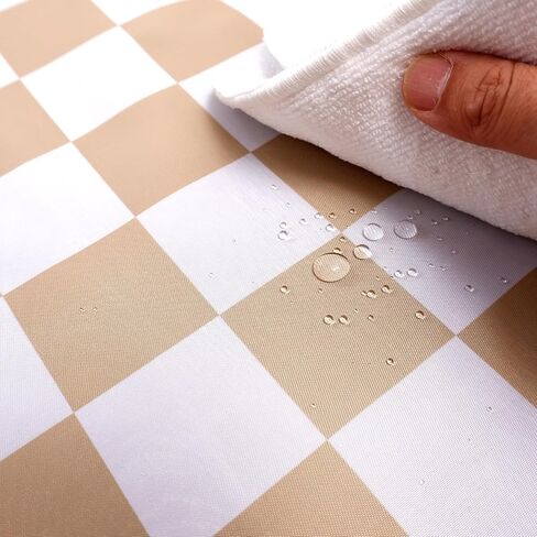 Baby Splat Mat for Under High Chair, 51 x 51 Inch | Polyester Splash Mat,Wipe-Clean, Thin & Light.Use As Food , Tablecloth, Picnic,Play ,Floor,Under High Chair Mat（Checked） in Saudi Arabia