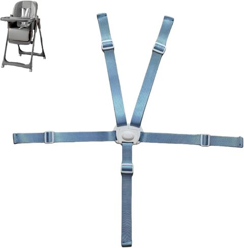 استبدال أحزمة كرسي عالية ، Universal 5 Points High Chair Harness حزام حزام سلامة متين قابلة للتعديل (رمادي) in Kuwait