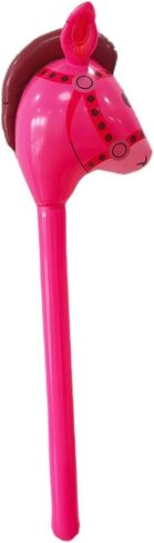 Horse Head Stick Toy, Fun Riding Prop for Birthday Events, Rose red in Kuwait
