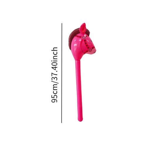 Horse Head Stick Toy, Fun Riding Prop for Birthday Events, Rose red in Kuwait