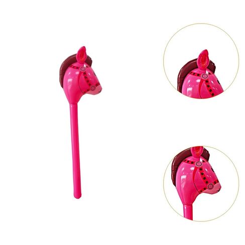 Horse Head Stick Toy, Fun Riding Prop for Birthday Events, Rose red in Kuwait