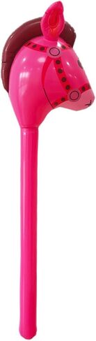 Horse Head Stick Toy, Fun Riding Prop for Birthday Events, Rose red in Kuwait