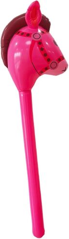 Horse Head Stick Toy, Fun Riding Prop for Birthday Events, Rose red in Kuwait