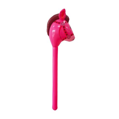 Horse Head Stick Toy, Fun Riding Prop for Birthday Events, Rose red in Kuwait