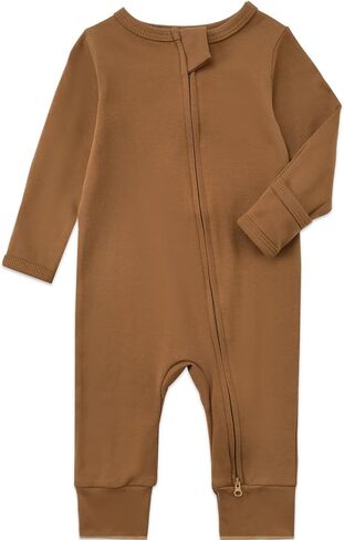 Aablexema 3-Pack Organic Cotton Baby Footless Pajamas with Mitten Cuffs, 2-Way Zipper Romper Sleepers in Kuwait