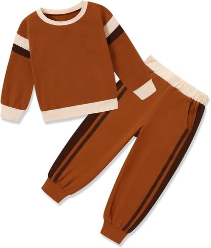 SANMIO Toddler Girl Clothes Outfits Cute Color Block Long Sleeves Top and Pants Sweatsuit 2 Piece Fall Clothing Set in Saudi Arabia