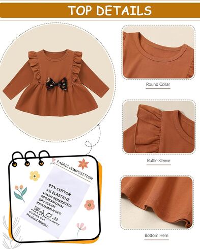 Wesidom Toddler Girl Girl Clothes كتف الكتف أعلى+السراويل الزهرية 1-6T ملابس الصغار الفتيات in Kuwait