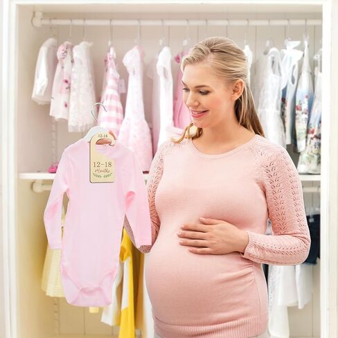 Wooden Baby Closet Dividers for Baby Clothes Organizer,Colorful Baby Closet Organizer For Nursery Decor,Baby Clothes Dividers For Closet Size Hangers for New Mom Dad Parents in Kuwait