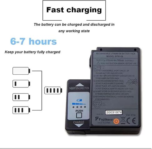 ✦［ حزمة من 1］ BTR-09 14.8V 7800MAH معاد شحنها مع شاحن لـ BTR-09 FUJIKURA FUSION SPLICER 19S 70S 80S FSM-70S ، FSM-80S ، FSM-70S+، FSM-70R in Saudi Arabia