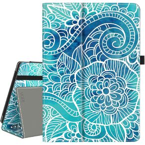 VORI Case for All-New Amazon Kindle Fire HD 10 Tablet and Fire HD 10 Plus (13th/11th Generation 2023/2021 Release) 10.1" - Slim Folding Stand Folio Cover with Auto Wake/Sleep & Hand Strap, Mandala in Kuwait