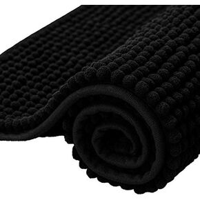 subrtex Bathroom Rugs Chenille Bath Rug Soft Short Plush, Water Absorbent Shower Mat Quick Dry Machine Washable(White,16" x 24") in Kuwait
