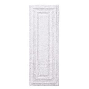 Eddie Bauer - Bathroom Rug Runner, Soft Tufted Cotton Bathroom Decor, Super Absorbent & Quick Dry (Logan White, 60" x 22")