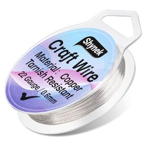 20 Gauge Jewelry Wire for Jewelry Making, Shynek Silver Craft Wire, Beading Wire, Tarnish Resistant Copper Wire for Wire Wrapping Jewelry Supplies(Silver)