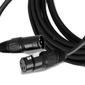 XLR Mic Cable 20ft. XLR Male to XLR Female Connector Cord for Microphone, Audio Mixer, Speaker, Instruments - 20 feet