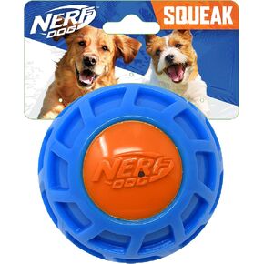 Nerf Dog 4in TPR EXO Squeak Ball - Blue/Orange, Large Breeds in Kuwait