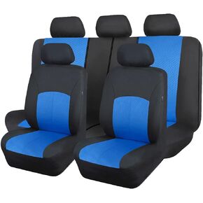 Flying Banner car seat Covers Full Set Protectors hot Stamp Breathable airbag Compatible Rear Bench Split 40/60 50/50 60/40 Easy to Install, Universal Fit for Auto Truck Van SUV (Solid Gray)